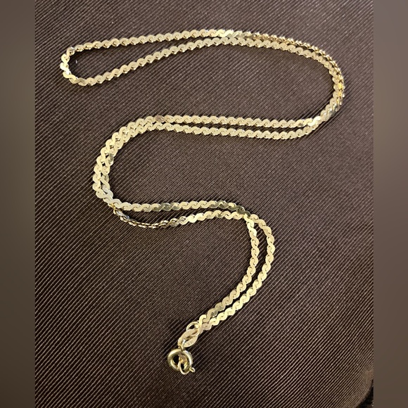 14K Yellow Gold 20” Serpentine Link 2 mm Chain Necklace 6.4 Grams - Picture 10 of 12